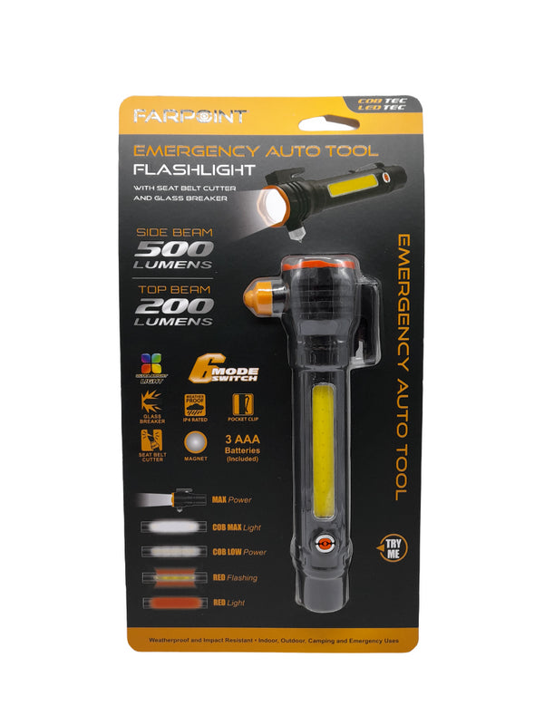 FARPOINT EMERGENCY AUTO TOOL FLASHLIGHT