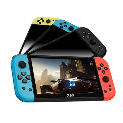 X80 Portable Game Console 7-inch HD Large Screen Arcade PS1 Emulator Multi-function Nostalgia Classic PSP Handheld Game Console