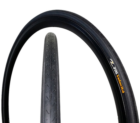 Zol Velocita Road Wire Bike Bicycle Tire 700x23C Z1179W Black - Zol Cycling